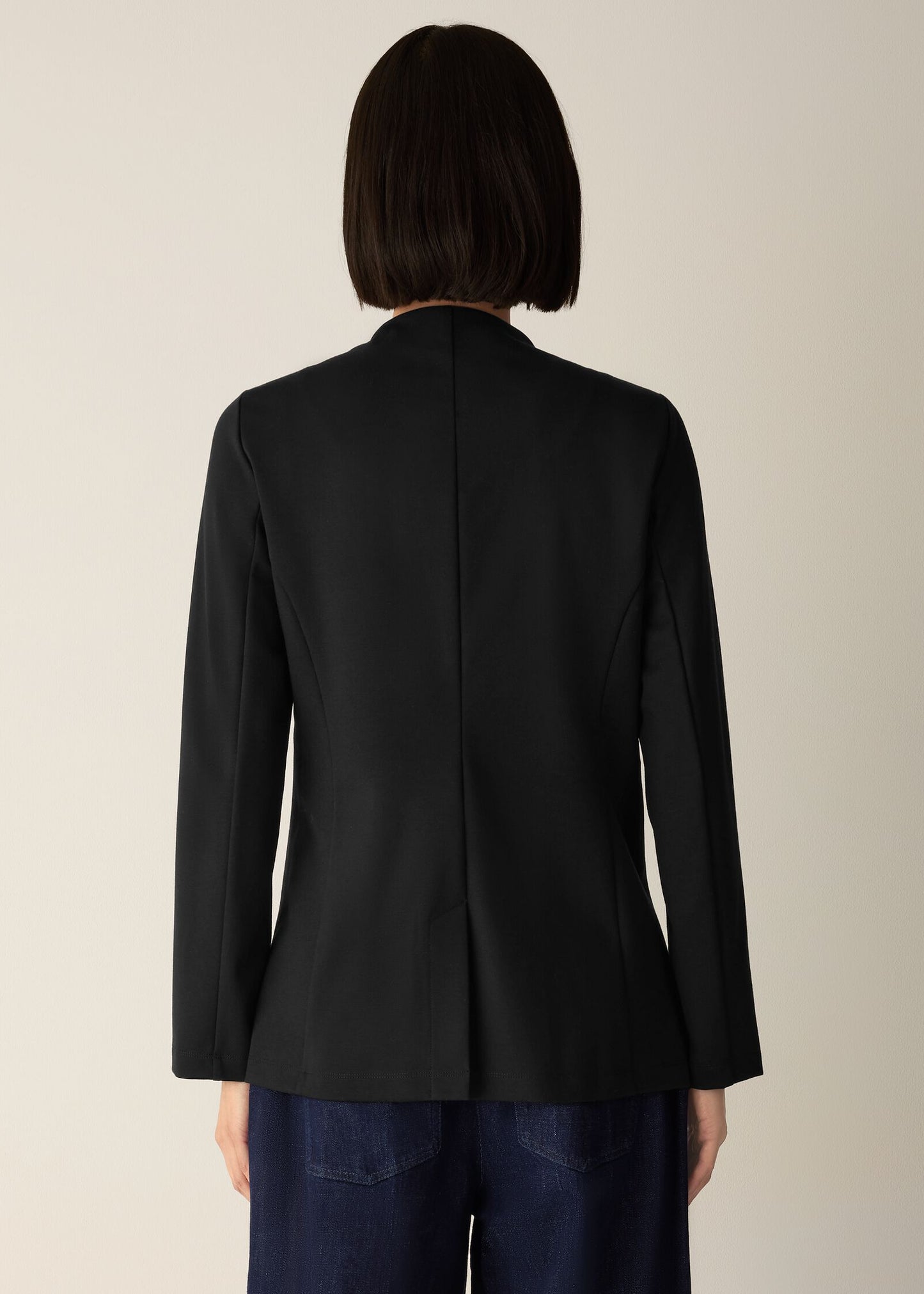 Eileen Fisher - Washable Flex Ponte Collarless Blazer