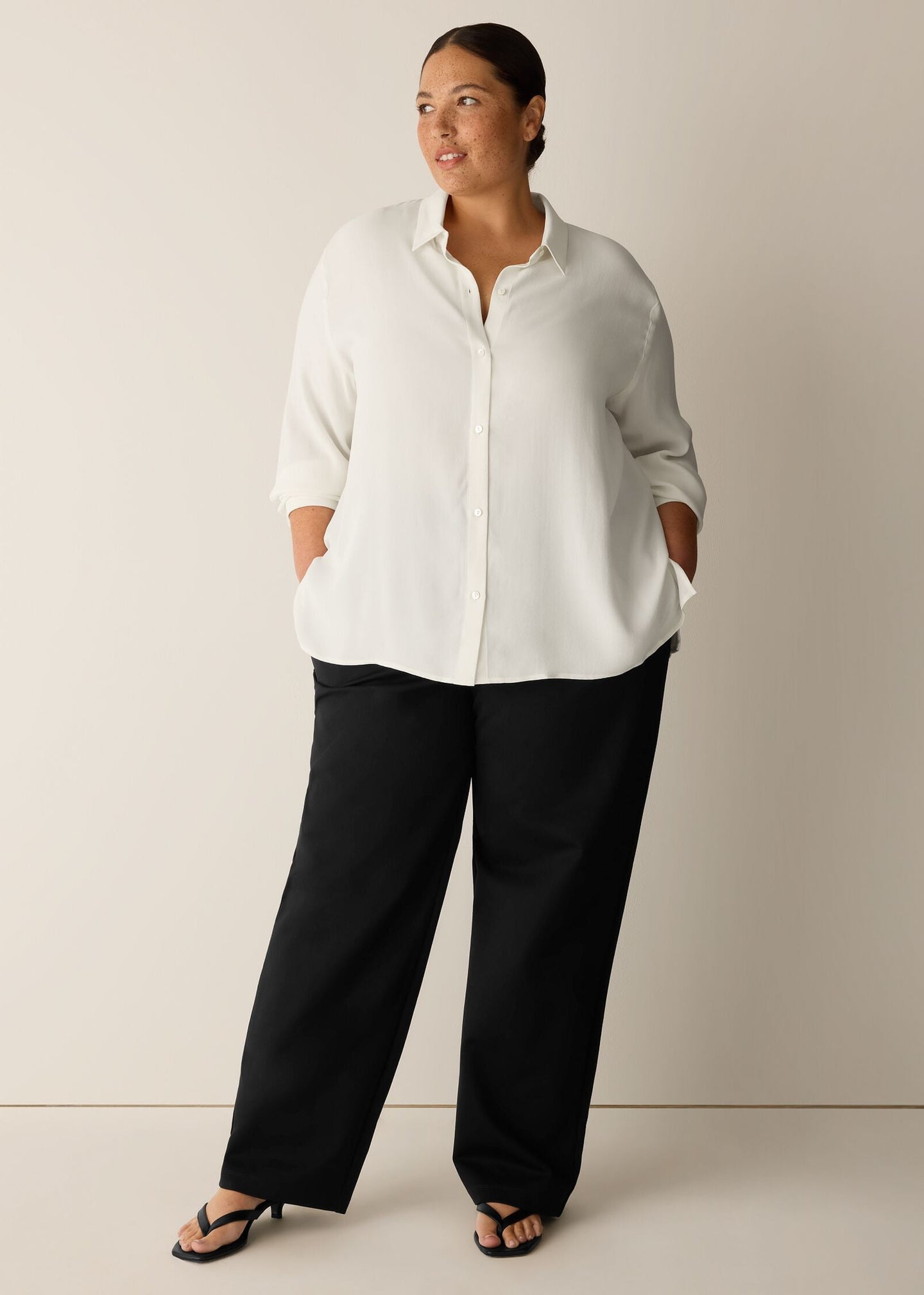 Eileen Fisher - Washable Flex Ponte Straight Trouser Pant