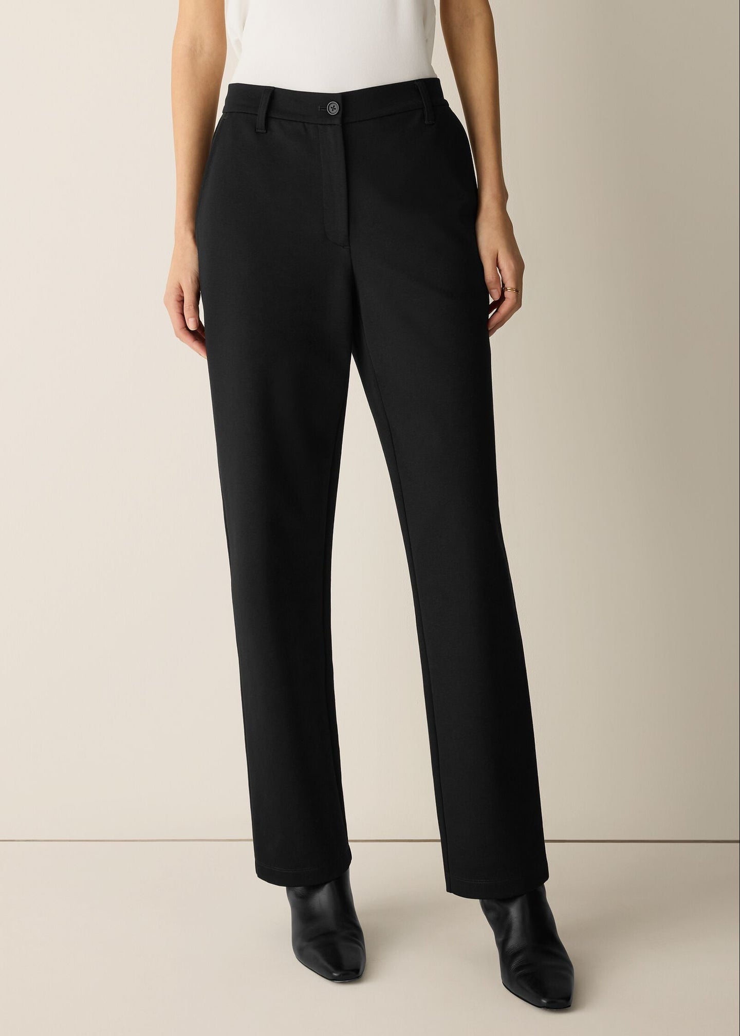 Eileen Fisher - Washable Flex Ponte Straight Trouser Pant