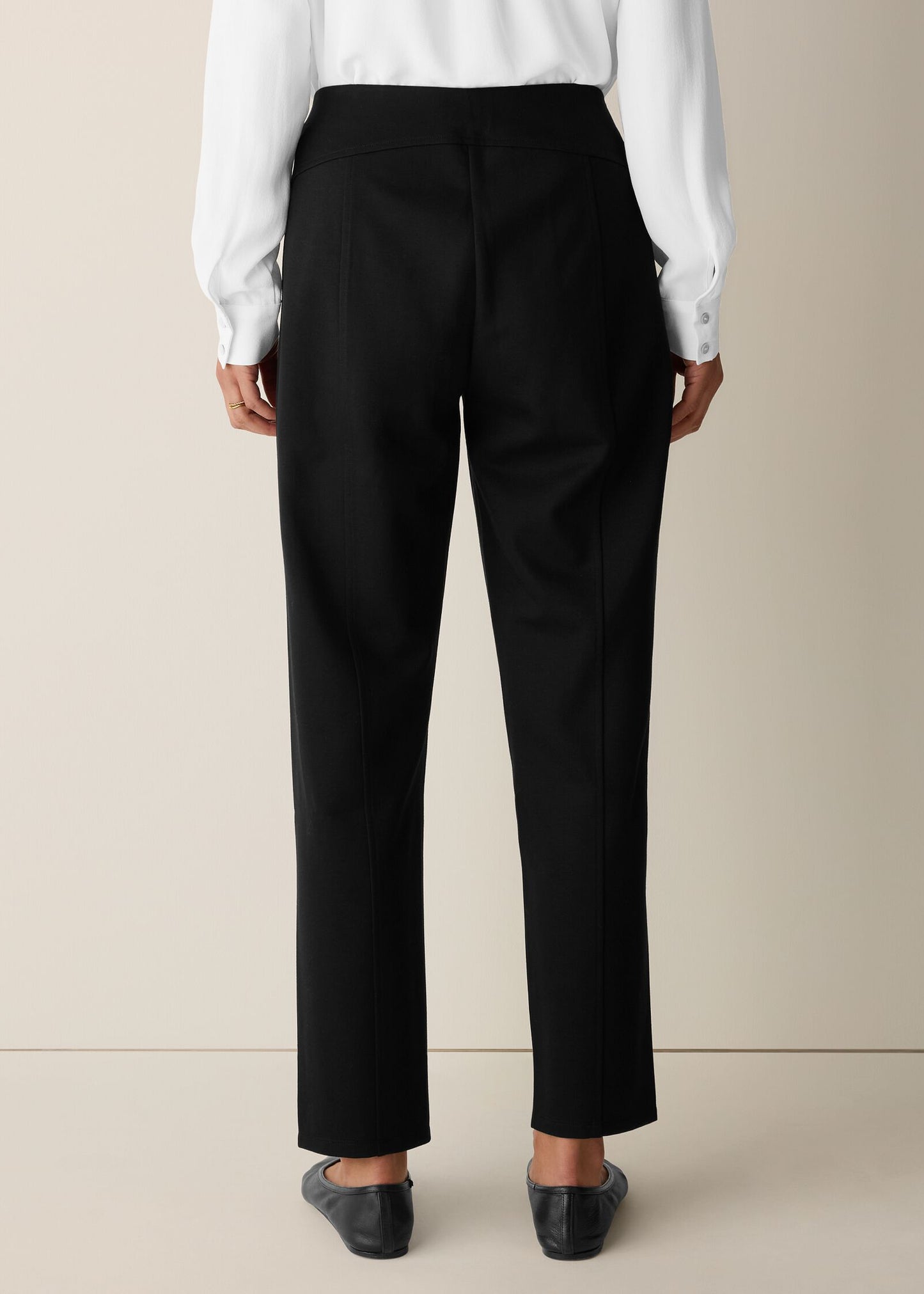Eileen Fisher - Washable Flex Ponte Tapered Trouser Pant