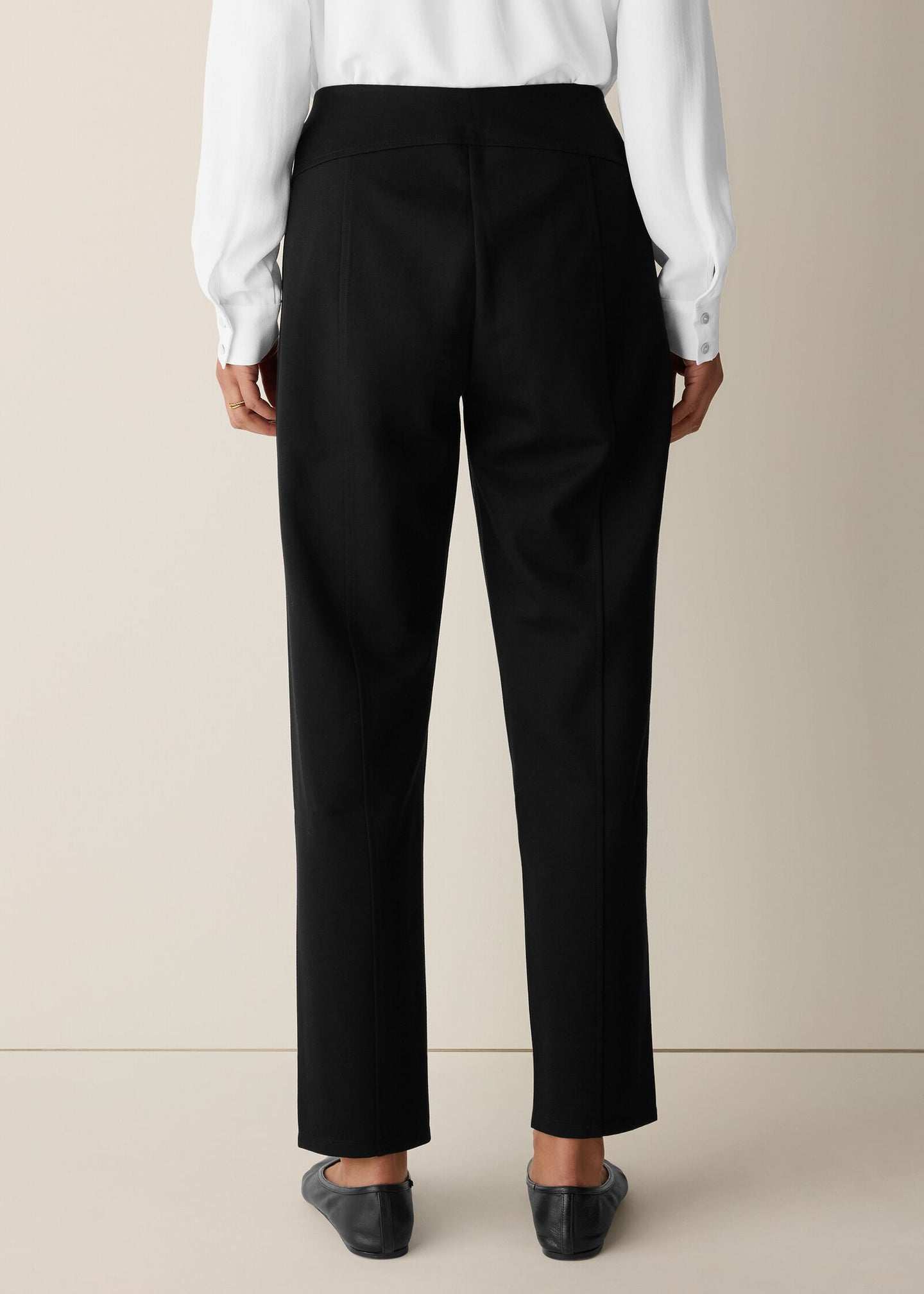 Eileen Fisher - Washable Flex Ponte Tapered Trouser Pant