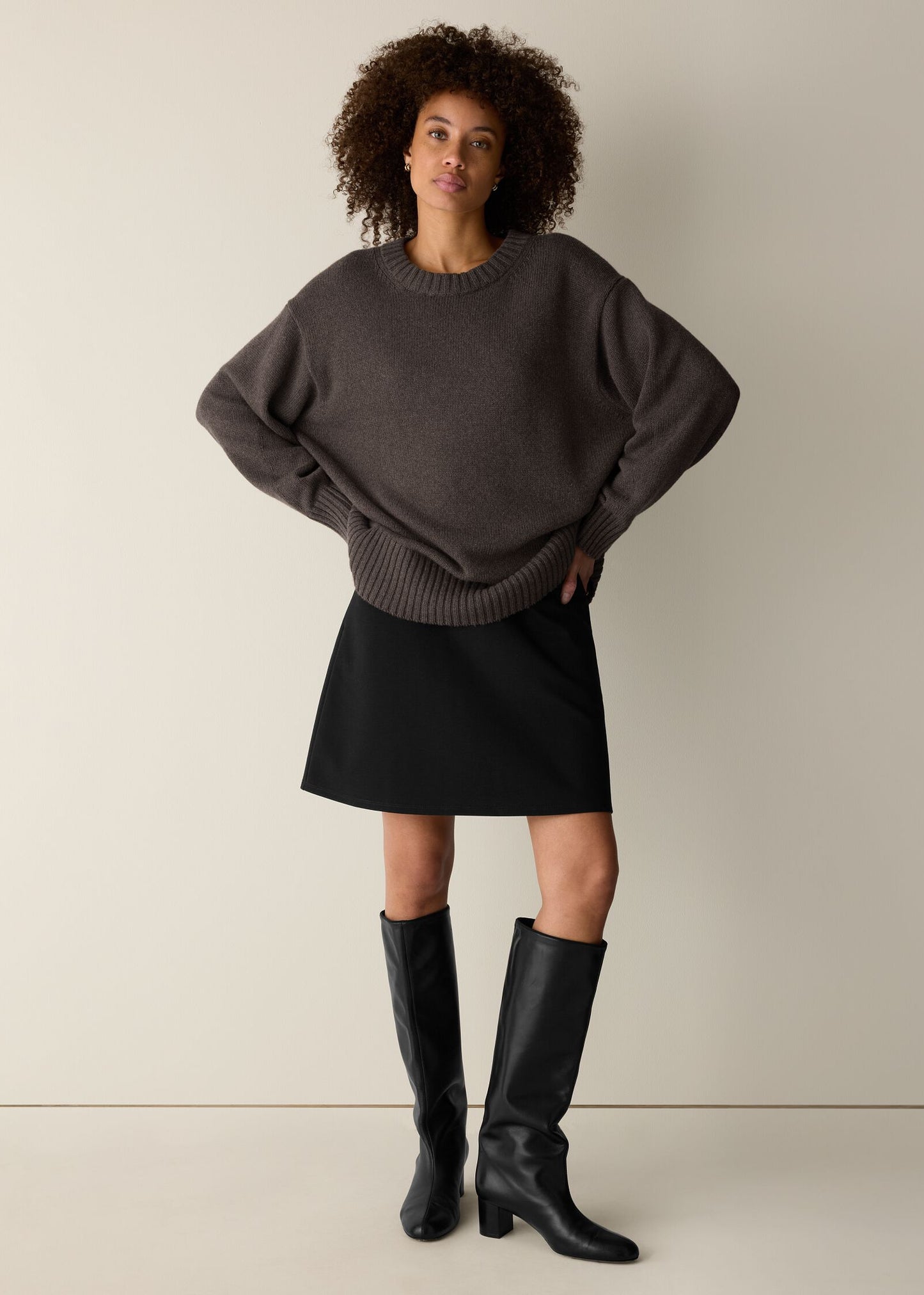 Eileen Fisher - Washable Flex Ponte Flared Mini Skirt