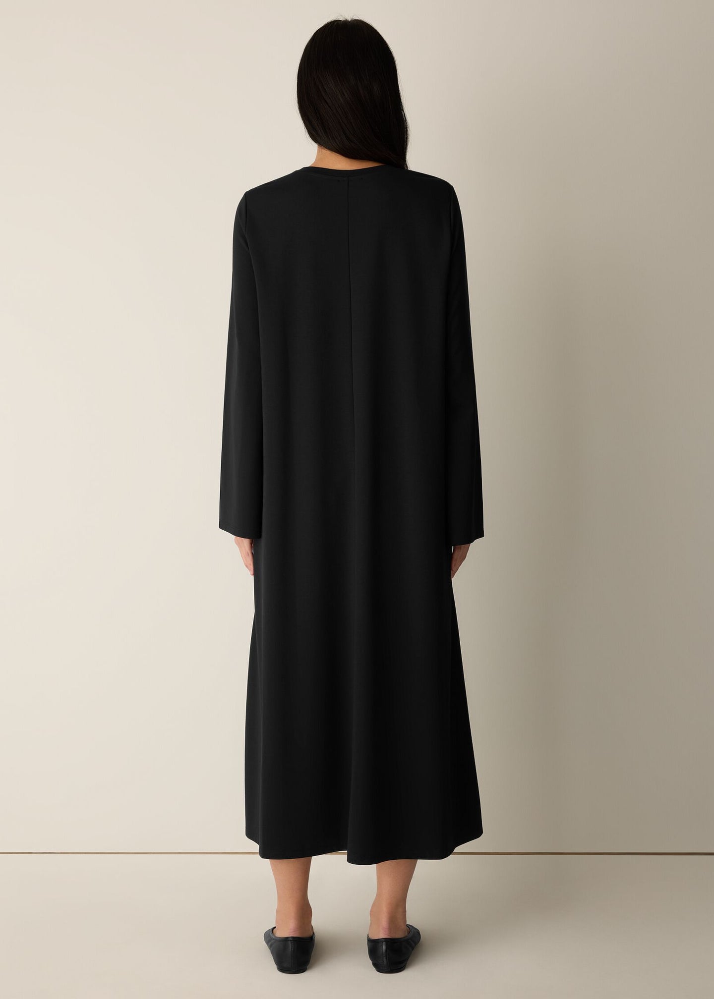 Eileen Fisher - Extra-Fine Ponte Crew Neck Dress