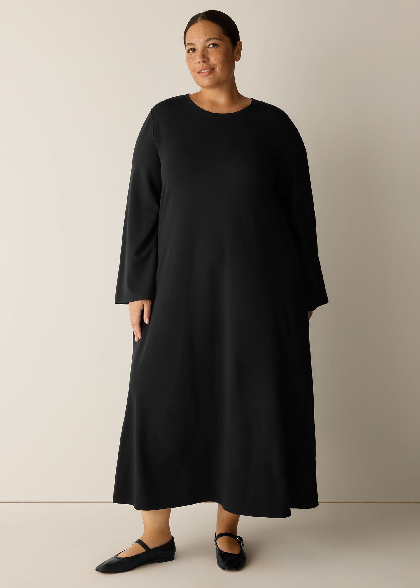 Eileen Fisher - Extra-Fine Ponte Crew Neck Dress