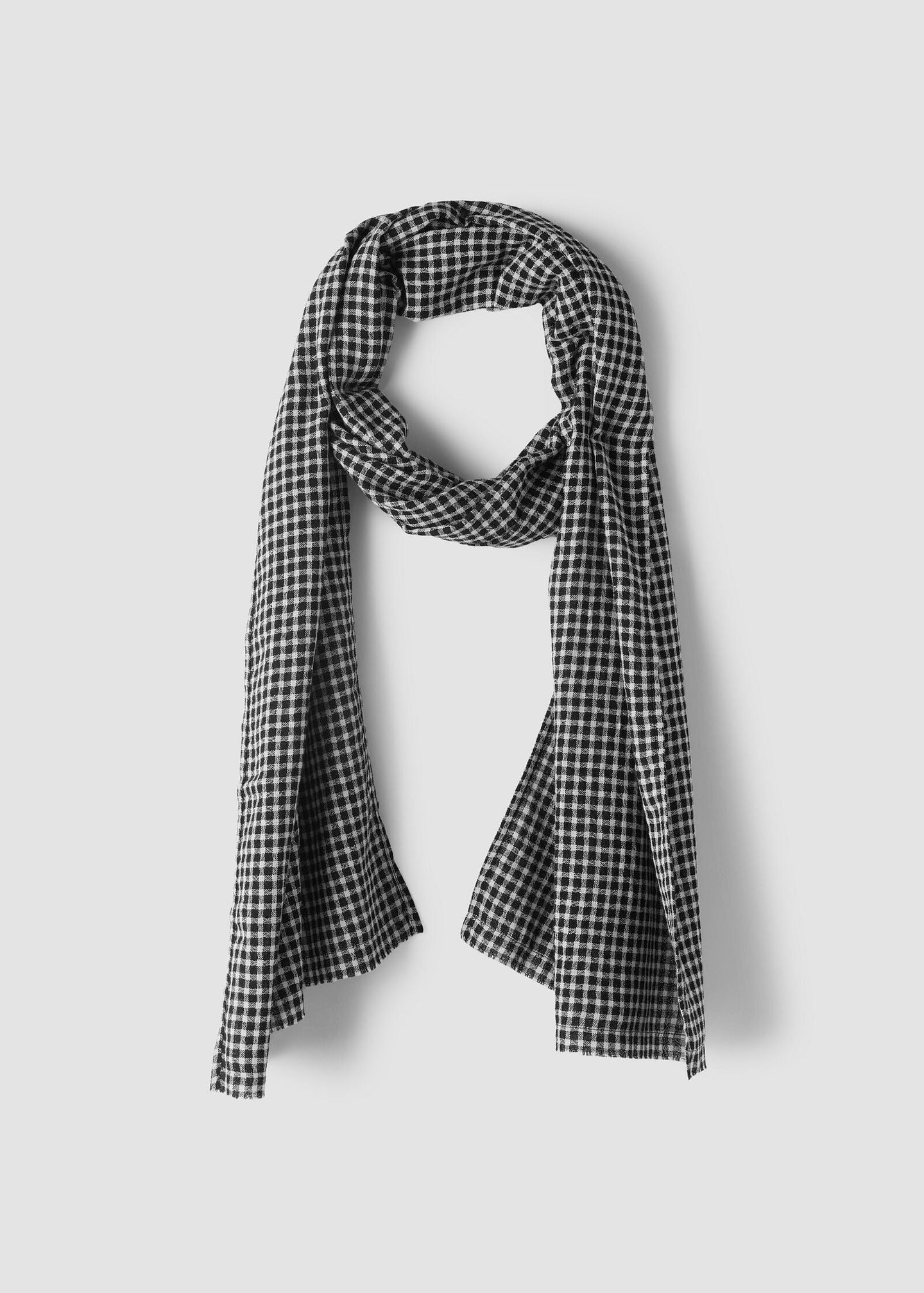 Eileen Fisher - Wool Cotton Check Scarf