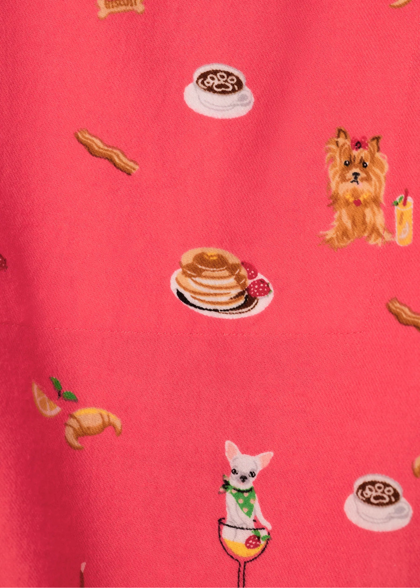 PJ Salvage - Dogs Who Brunch 3-Piece Long Sleeve Flannel PJ Set
