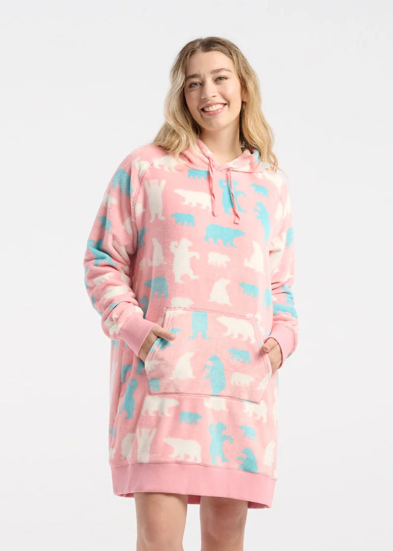 Little Blue House - Polar Bears Oversized Fleece Hoodie