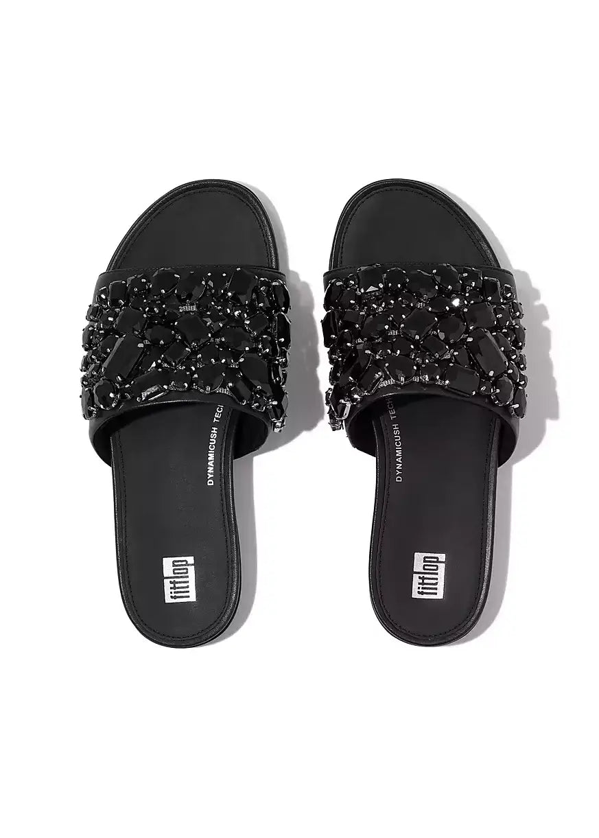 Fitflop - Gracie Jewel Deluxe Leather Slides