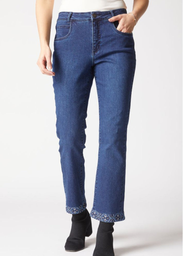 Habitat - Slim Ankle Embroidered Jean - SALE