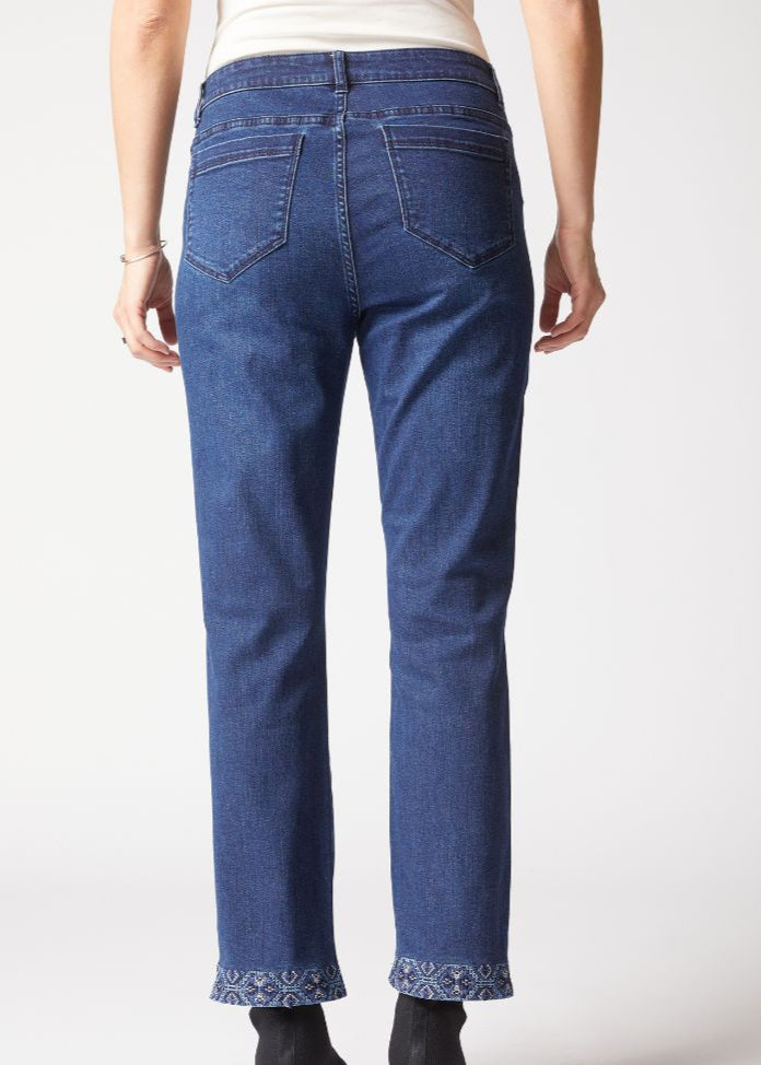 Habitat - Slim Ankle Embroidered Jean - SALE