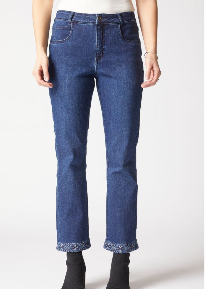 Habitat - Slim Ankle Embroidered Jean - SALE
