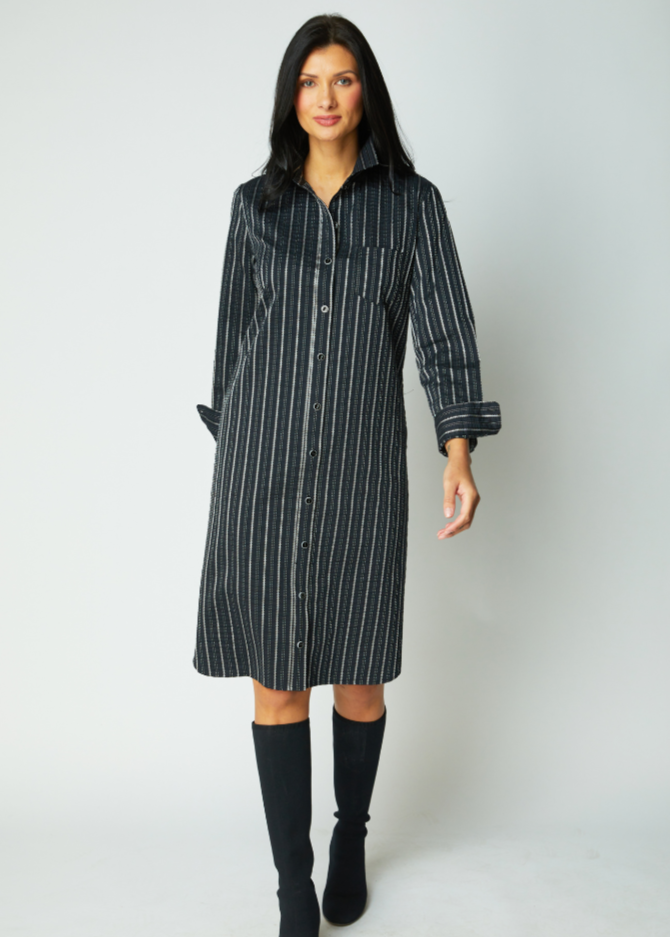 Habitat - Café Midi Dress Striped - SALE