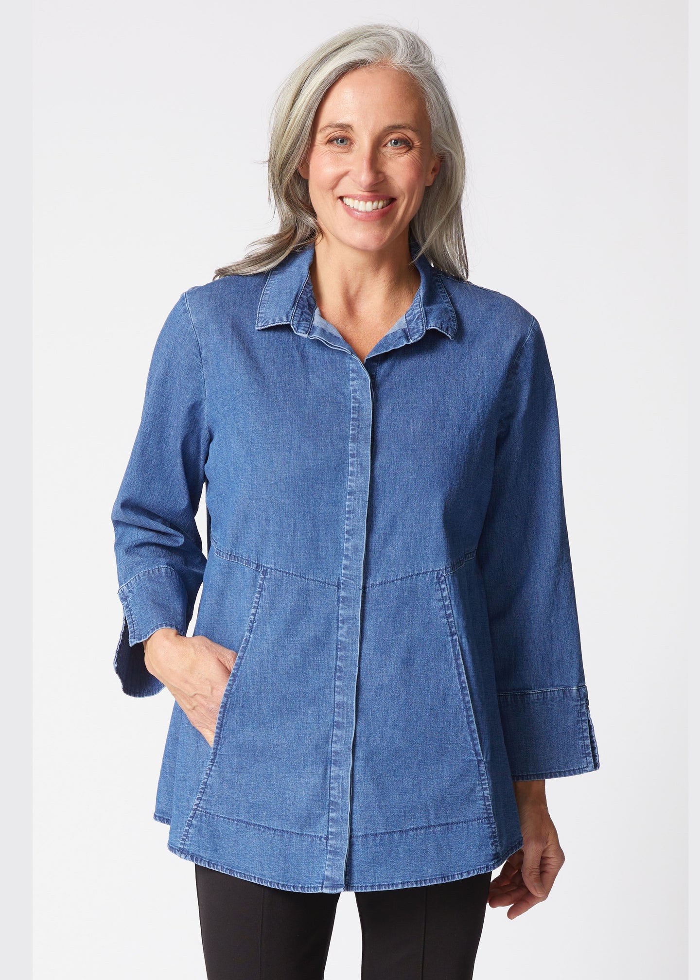 Habitat - Denim Hidden Placket Shirt - SALE