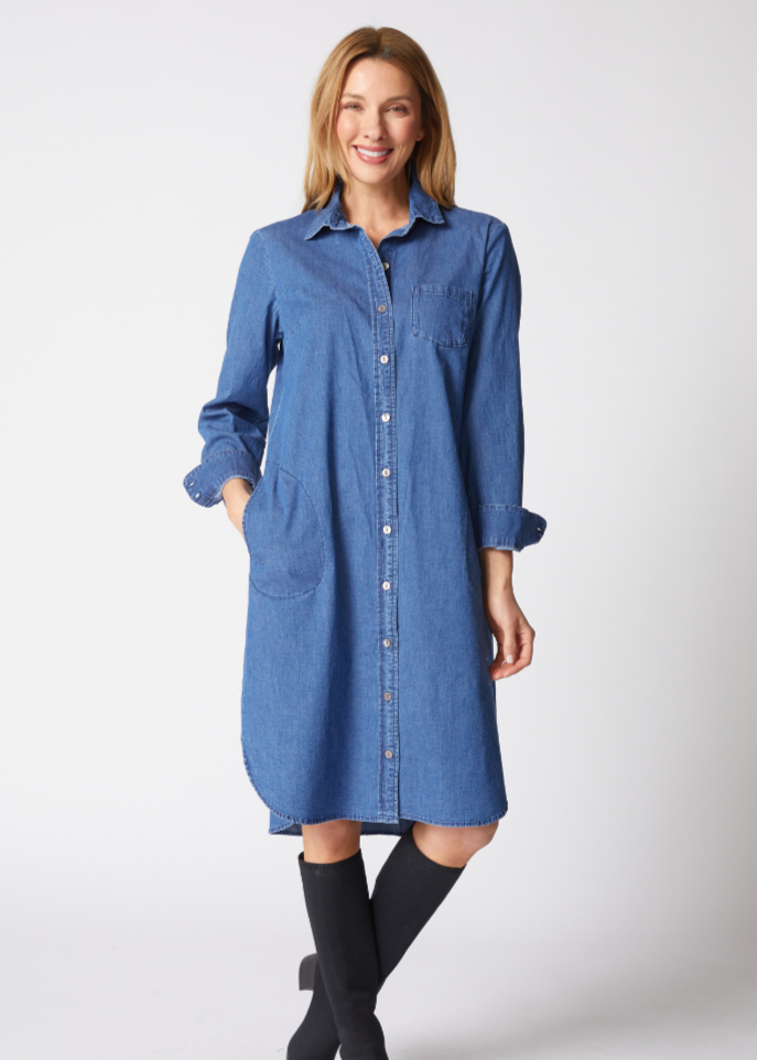 Habitat - Café Midi Dress Denim - SALE