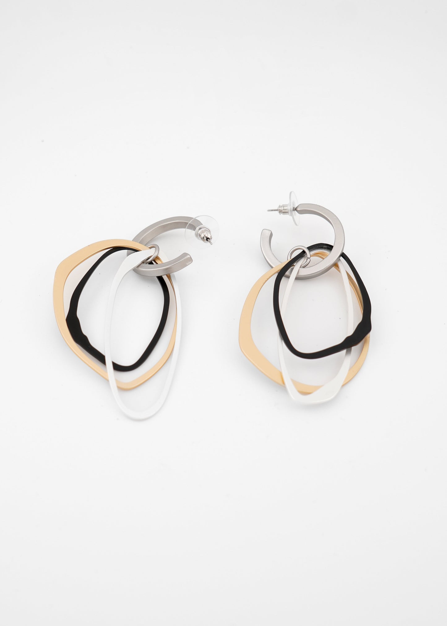 Merx - Tri-tone Orbit Hoop Earrings