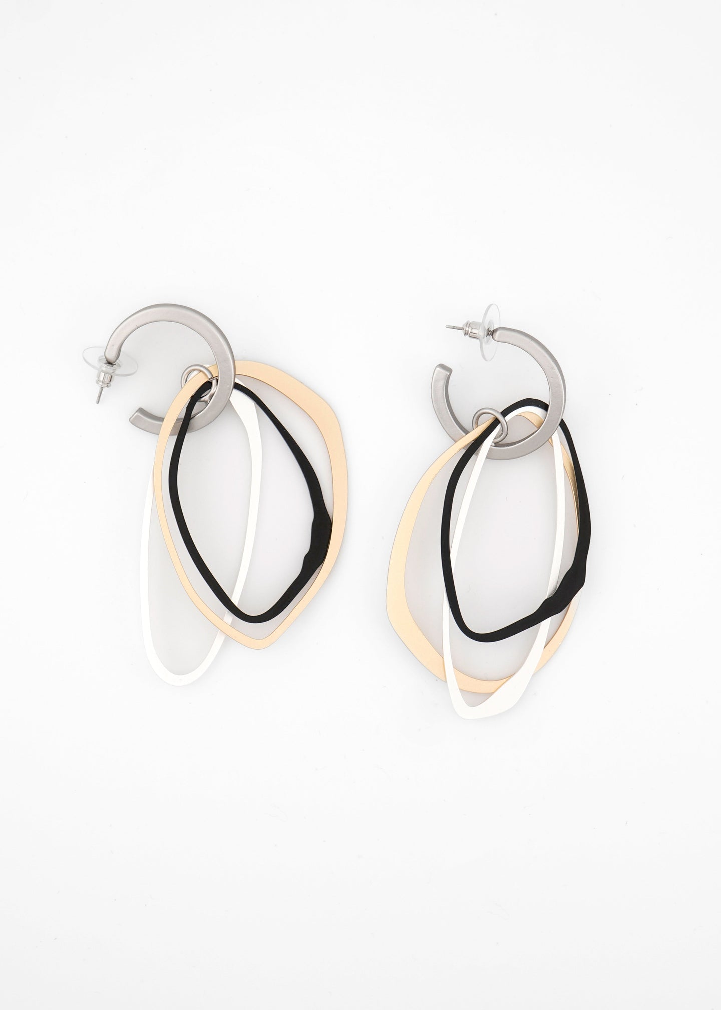 Merx - Tri-tone Orbit Hoop Earrings