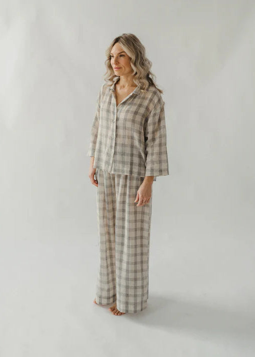 Pokoloko -  Plaid Shirt Blouse with Buttons - SALE