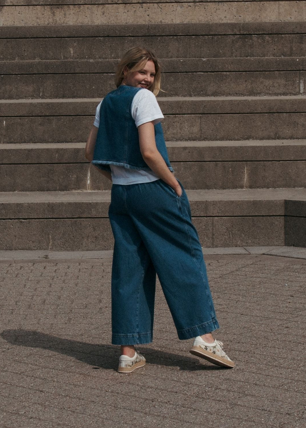 Pokoloko - Denim Palazzo Pants