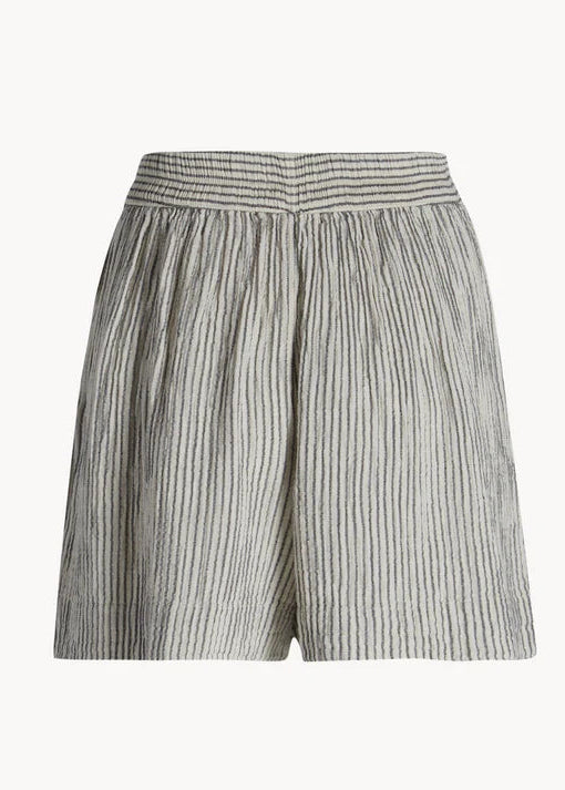 Pokoloko - Striped Crinkle Cotton Shorts
