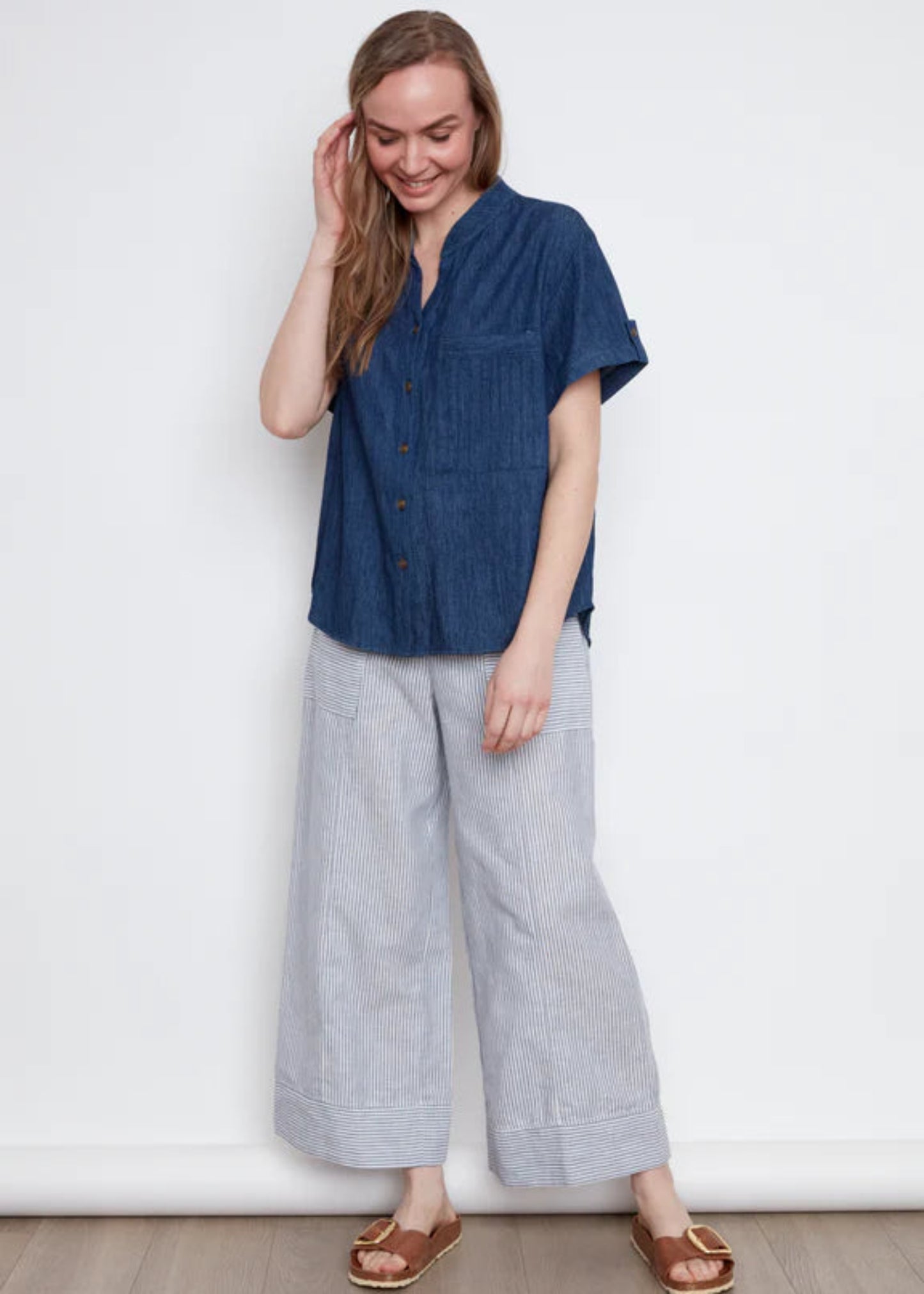 Julei - Jasmine Short-sleeved Denim Shirt