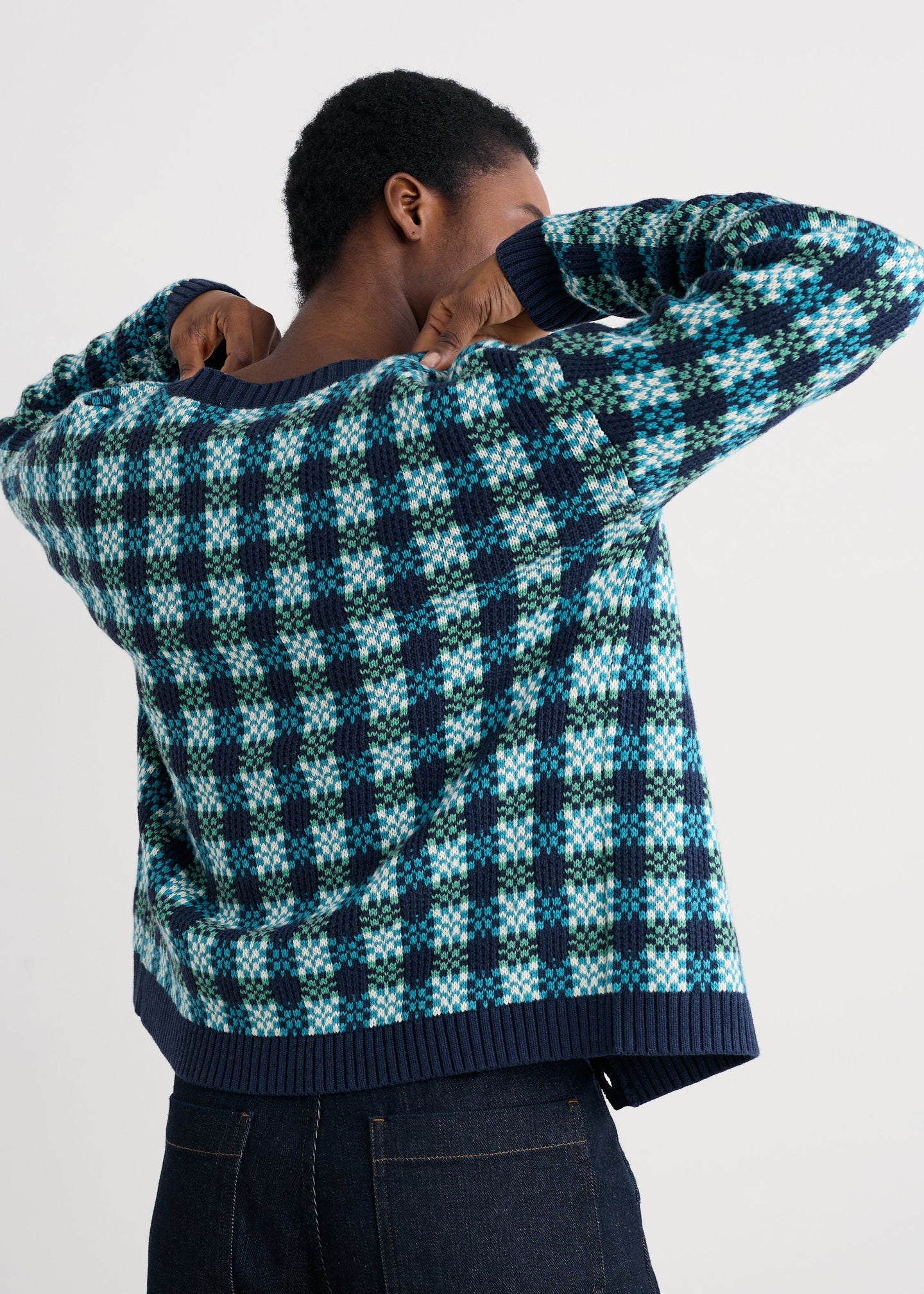 Seasalt - Kensa Organic Cotton Checked Cardigan - SALE