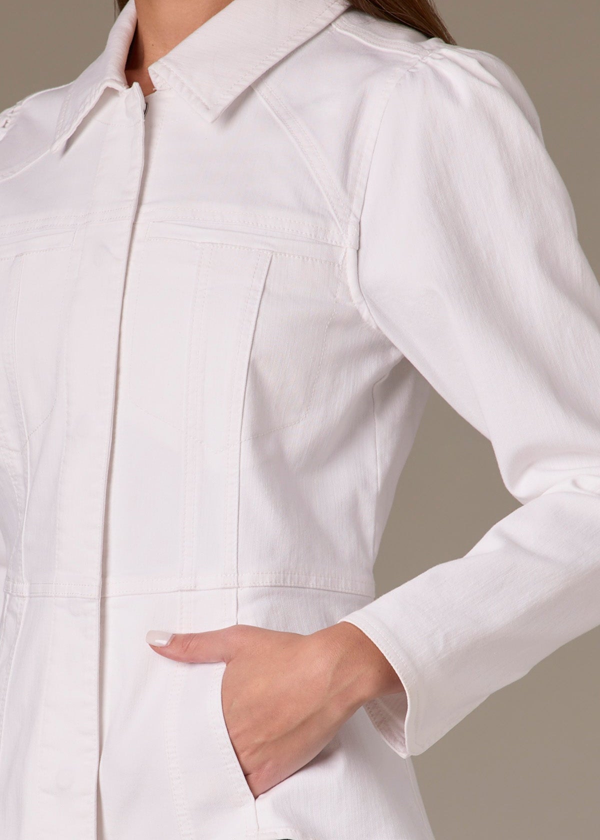 Wit & Wisdom - Hidden Snap Peplum Jacket