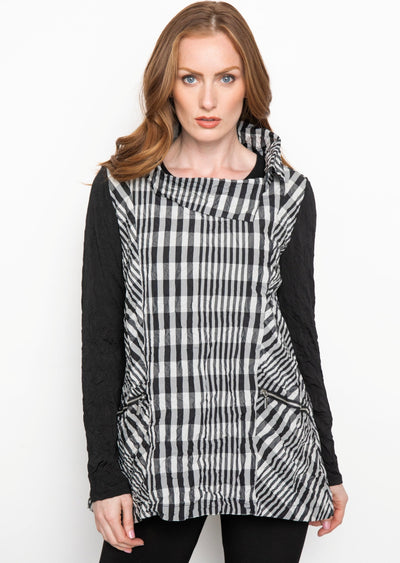Liv - Scrunched Mixed Media Tunic