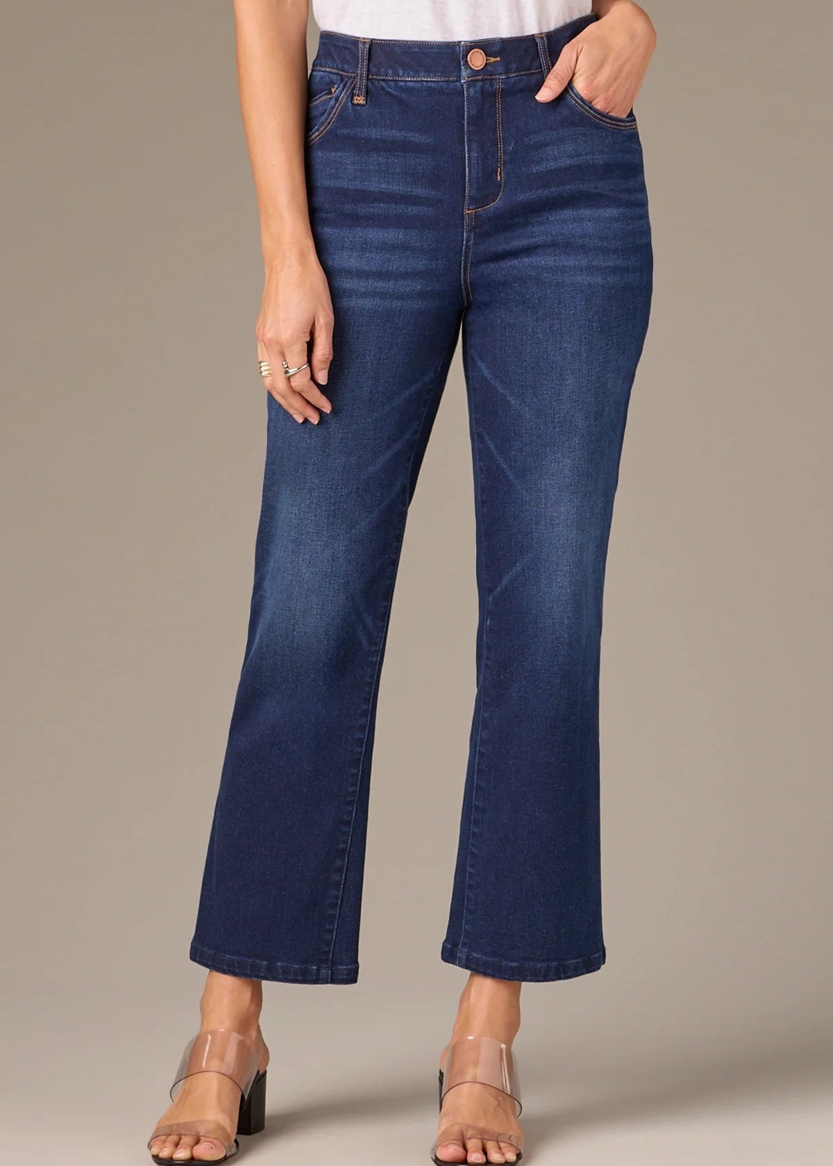 Wit & Wisdom - Bennett High Rise Cropped Barely Boot Jean - Indigo