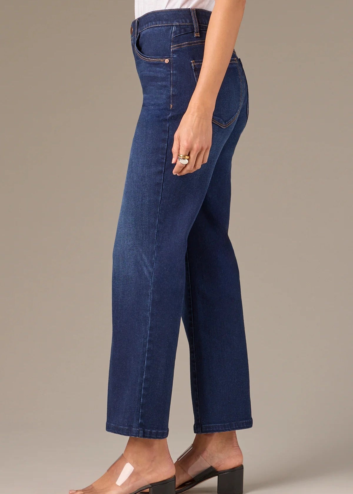 Wit & Wisdom - Bennett High Rise Cropped Barely Boot Jean - Indigo