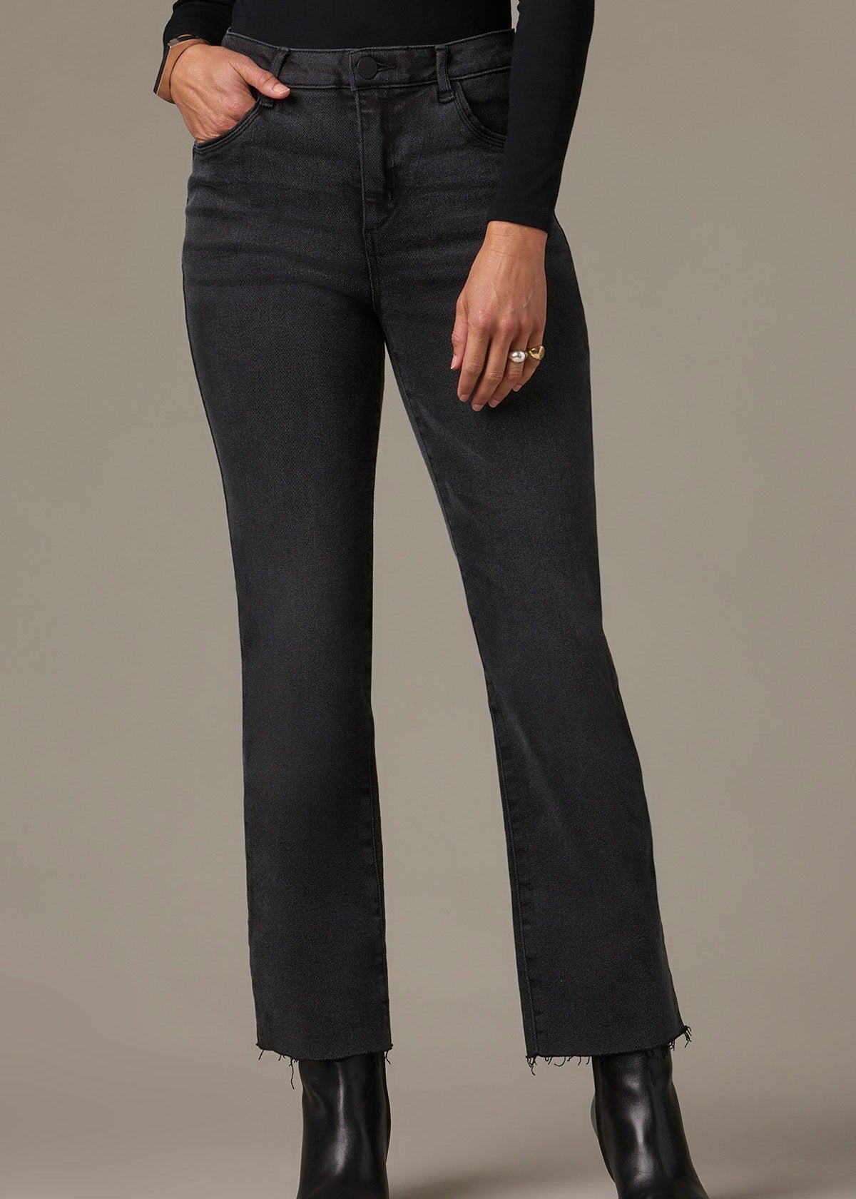 Wit &amp; Wisdom - Jean Bennet Skyrise à ourlet brut couleur orge