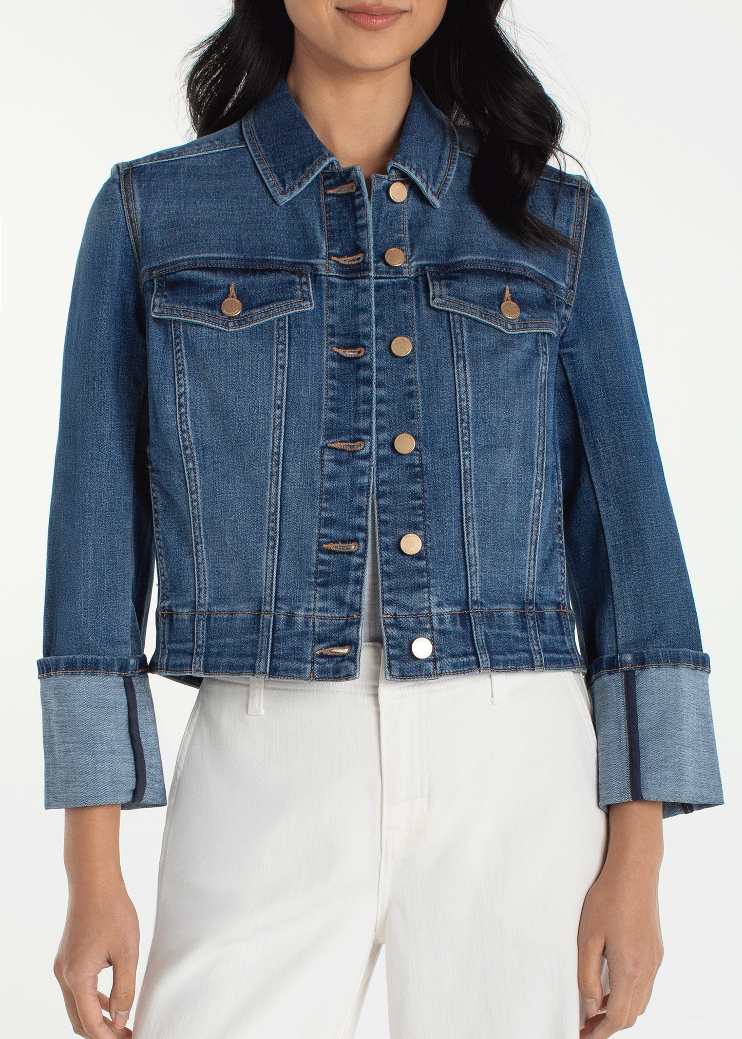 Liverpool - Veste trucker à poignets hauts et longueur bracelet