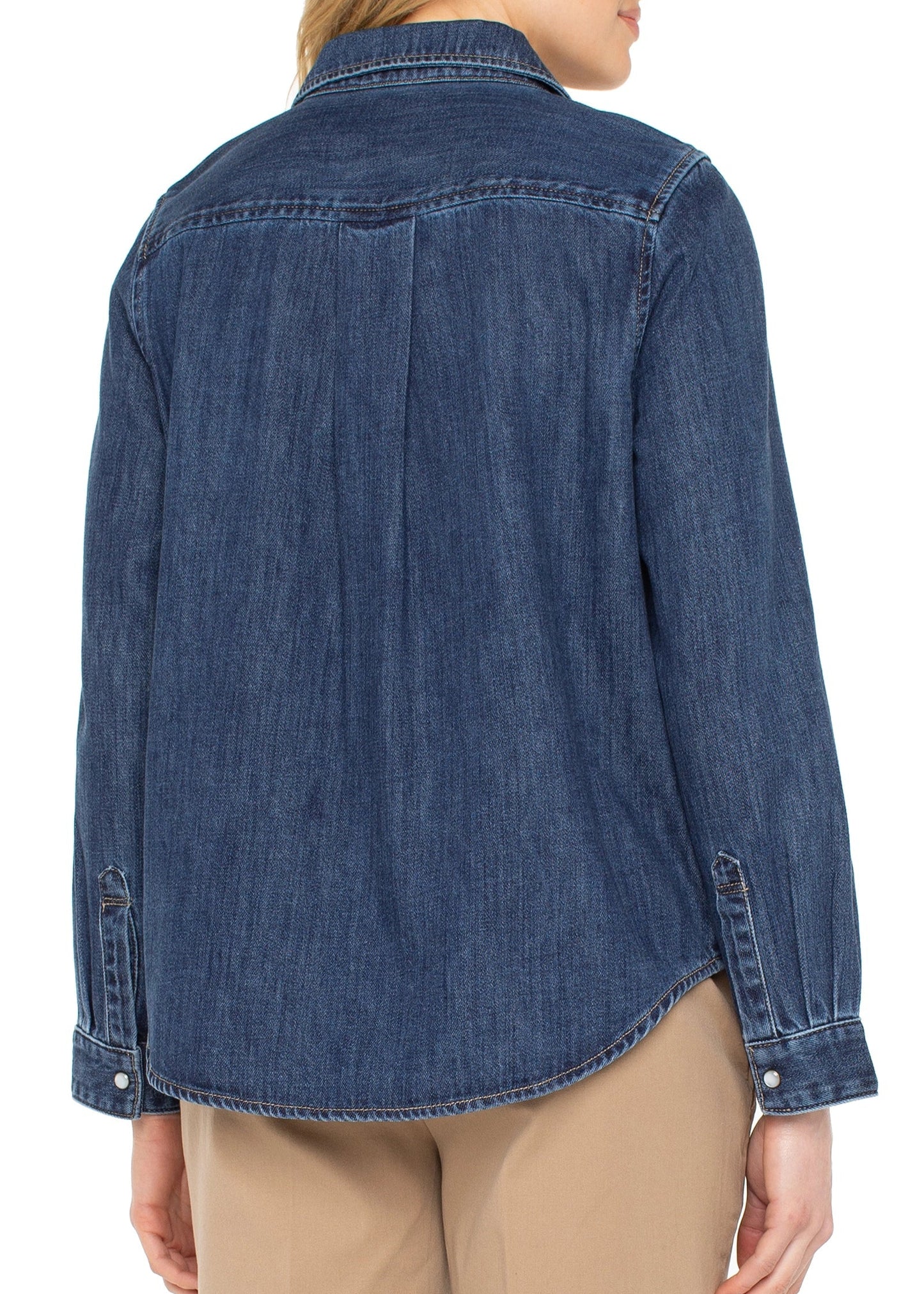 Liverpool - Jean Button Down Shirt With Pockets