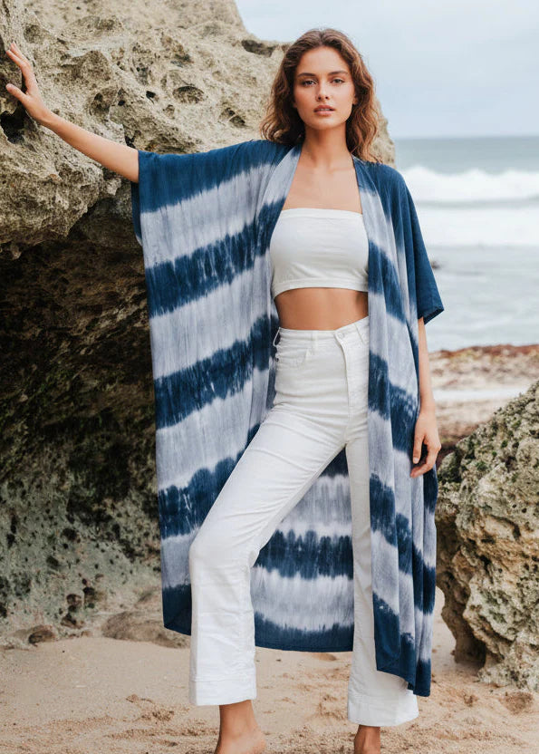 Suzie Blue - Stripey Kimono - GIFT WITH PURCHASE