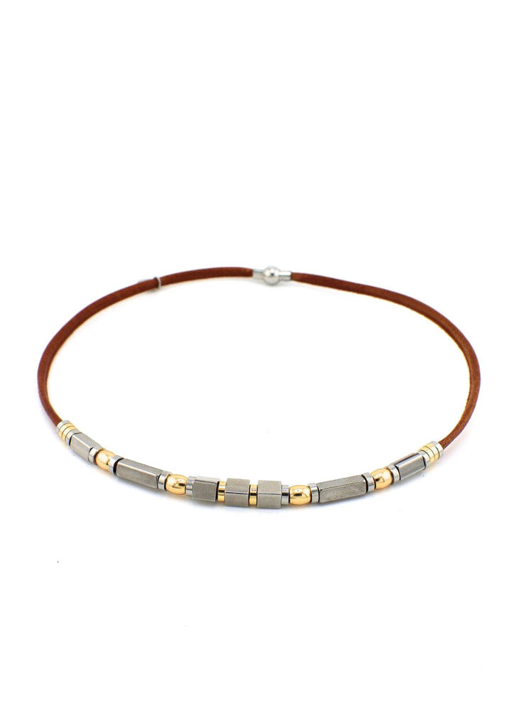 Design Fixation - Prism Coil Necklace Collar Edit Mixed Metal