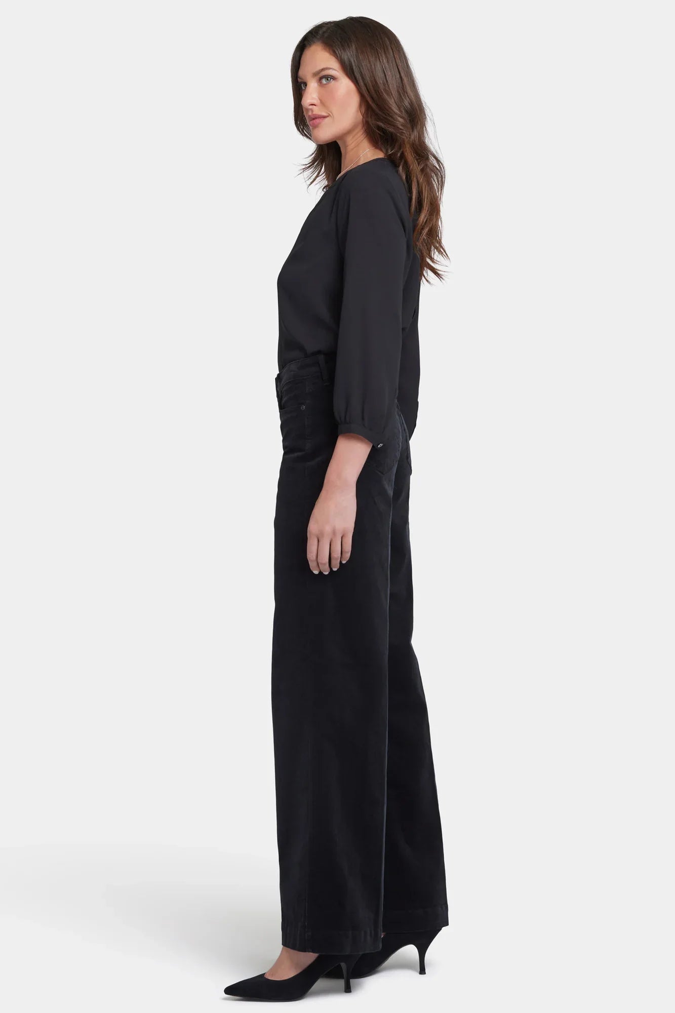 NYDJ - Teresa Wide Leg 1 1/2 Hem - Black