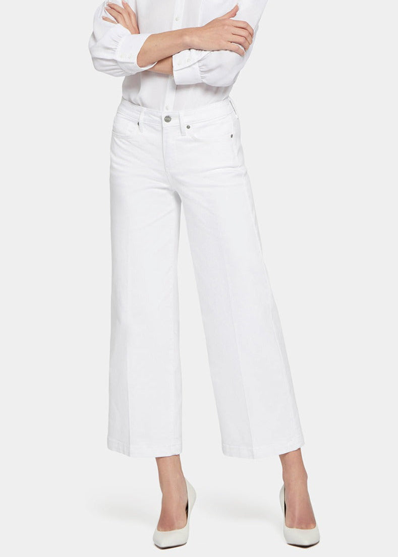 NYDJ - Teresa Wide Leg Ankle Jeans - Optic White