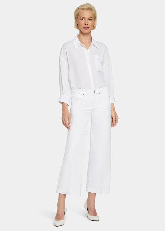 NYDJ - Teresa Wide Leg Ankle Jeans - Optic White