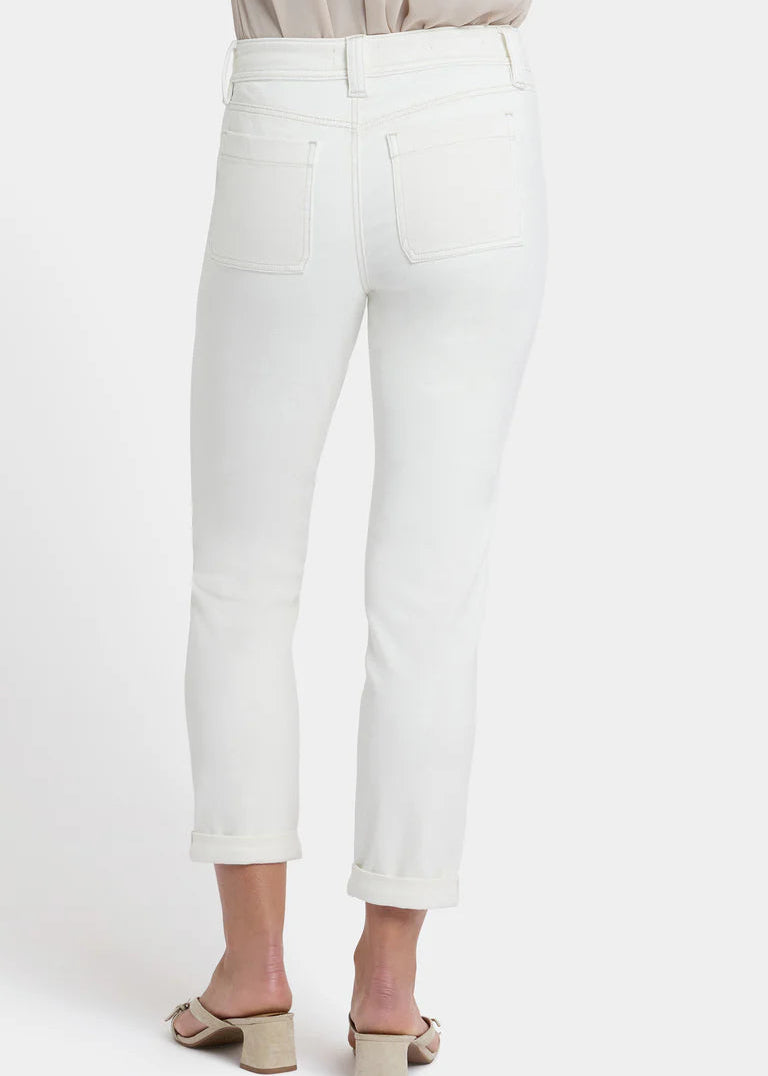 NYDJ - Margot Girlfriend Utility Jeans - Vintage White