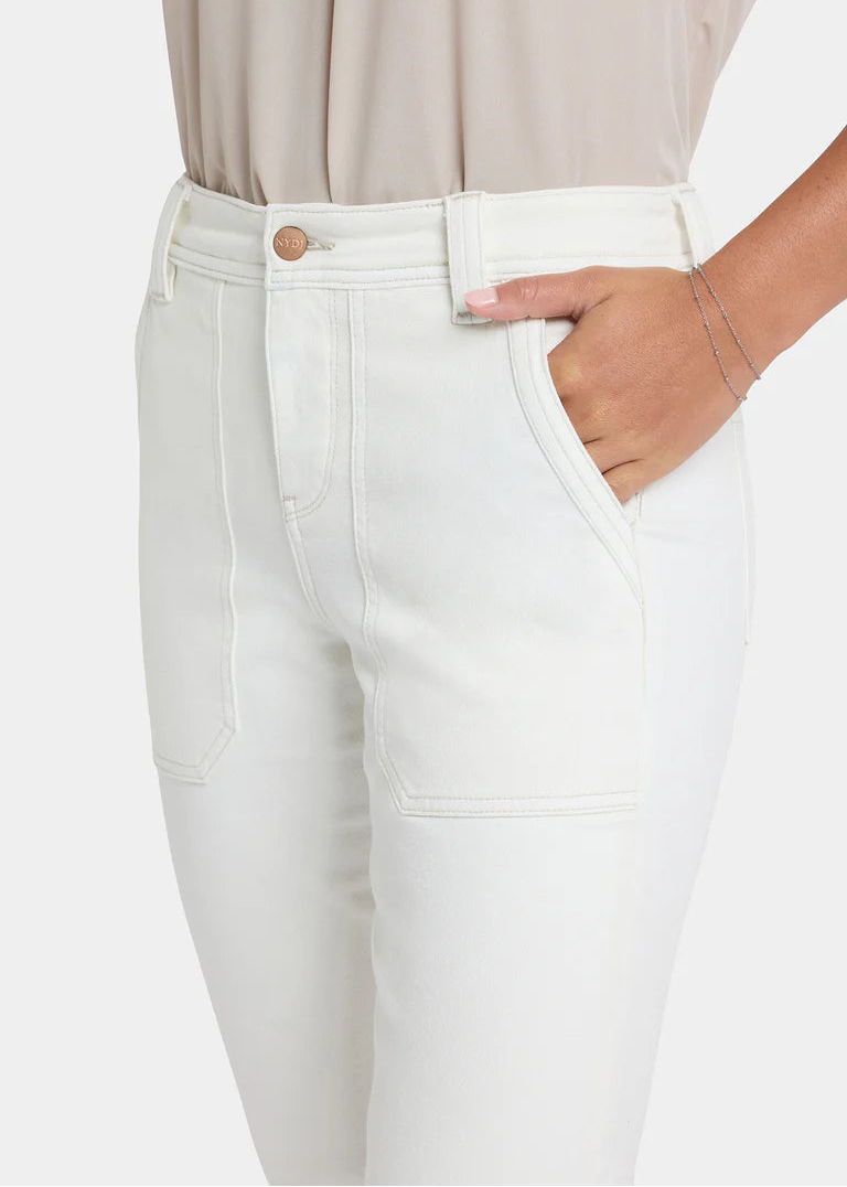 NYDJ - Margot Girlfriend Utility Jeans - Vintage White