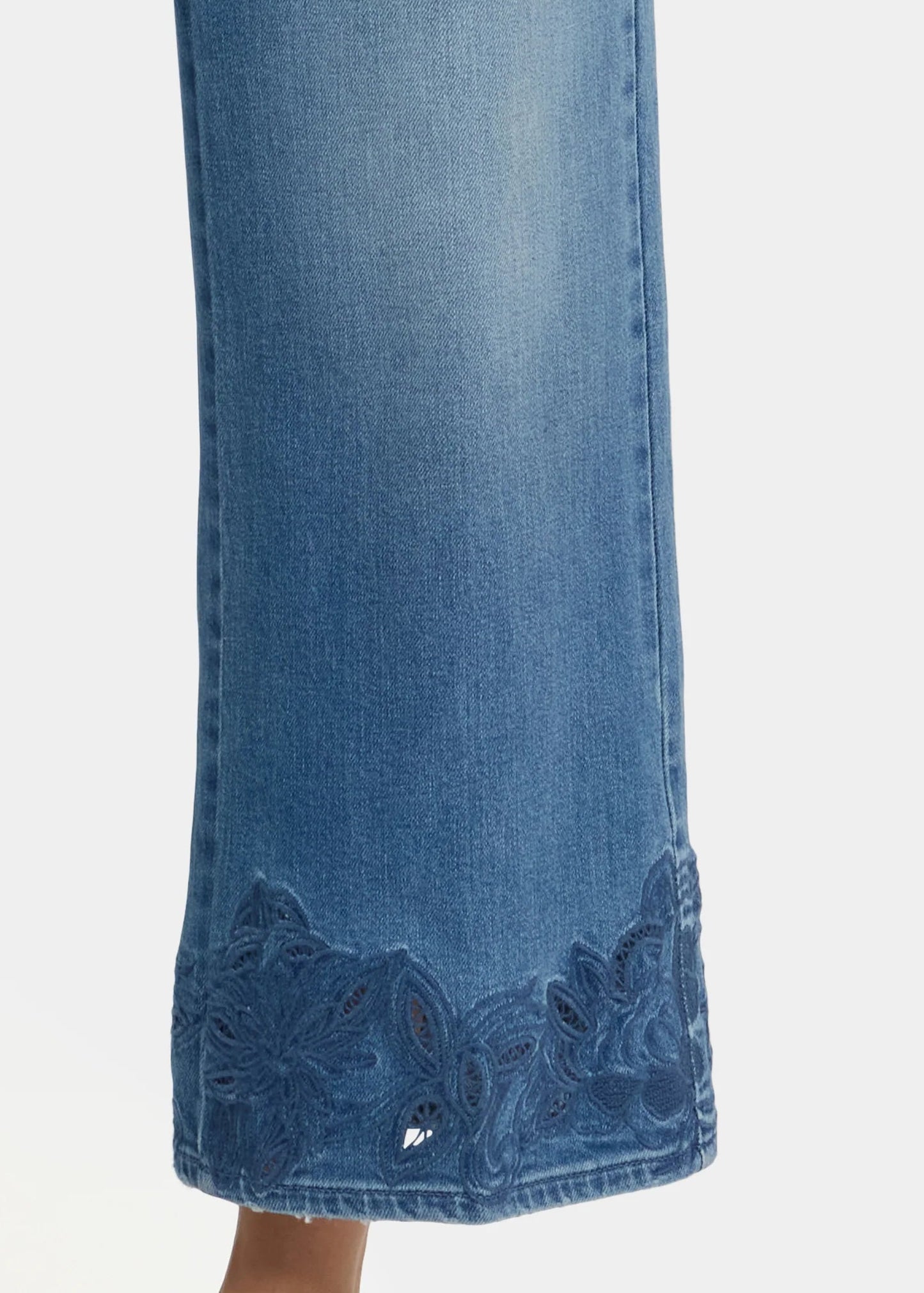 NYDJ - Jean Teresa à jambes larges et broderie cheville - Port Sea