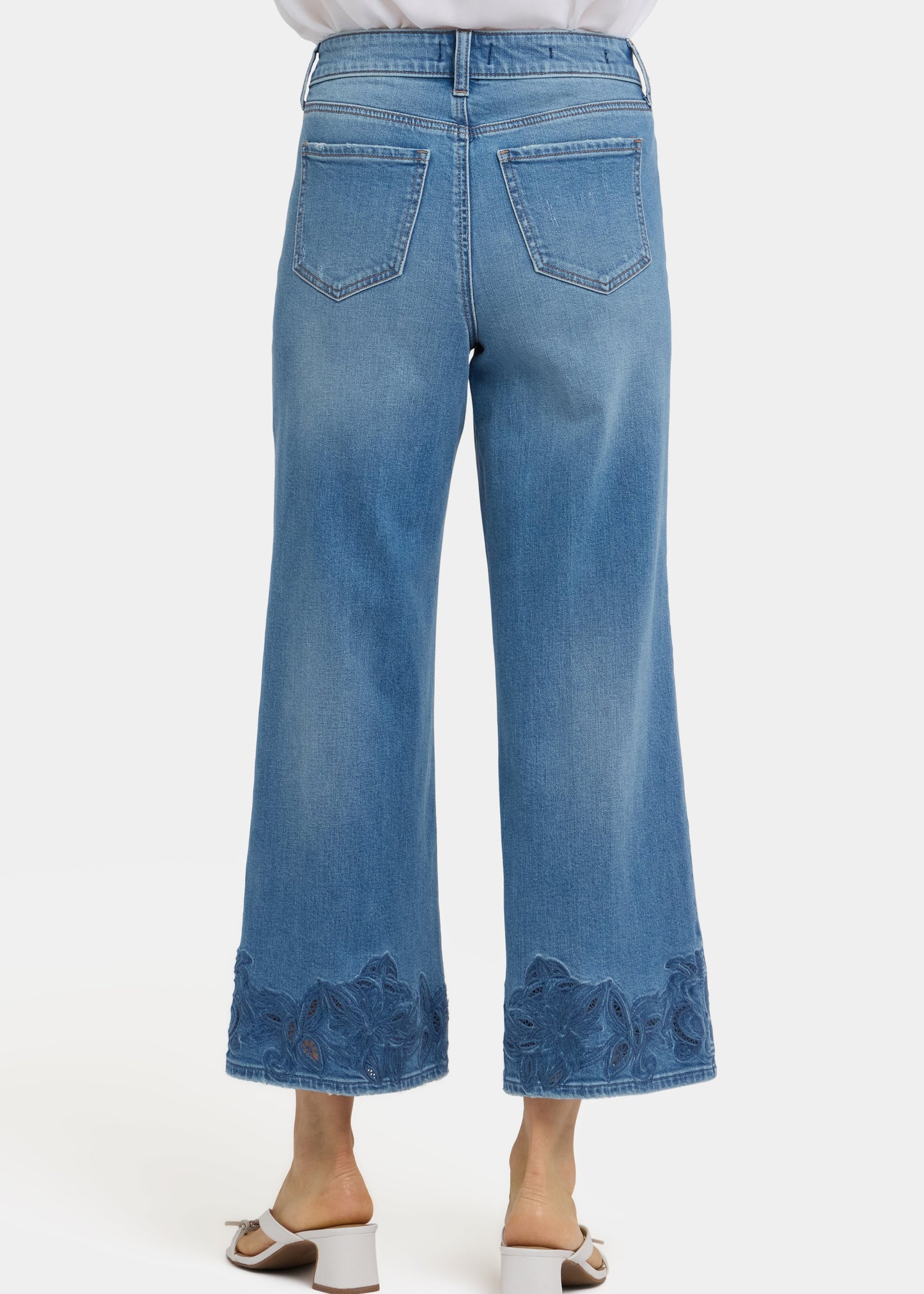 NYDJ - Jean Teresa à jambes larges et broderie cheville - Port Sea