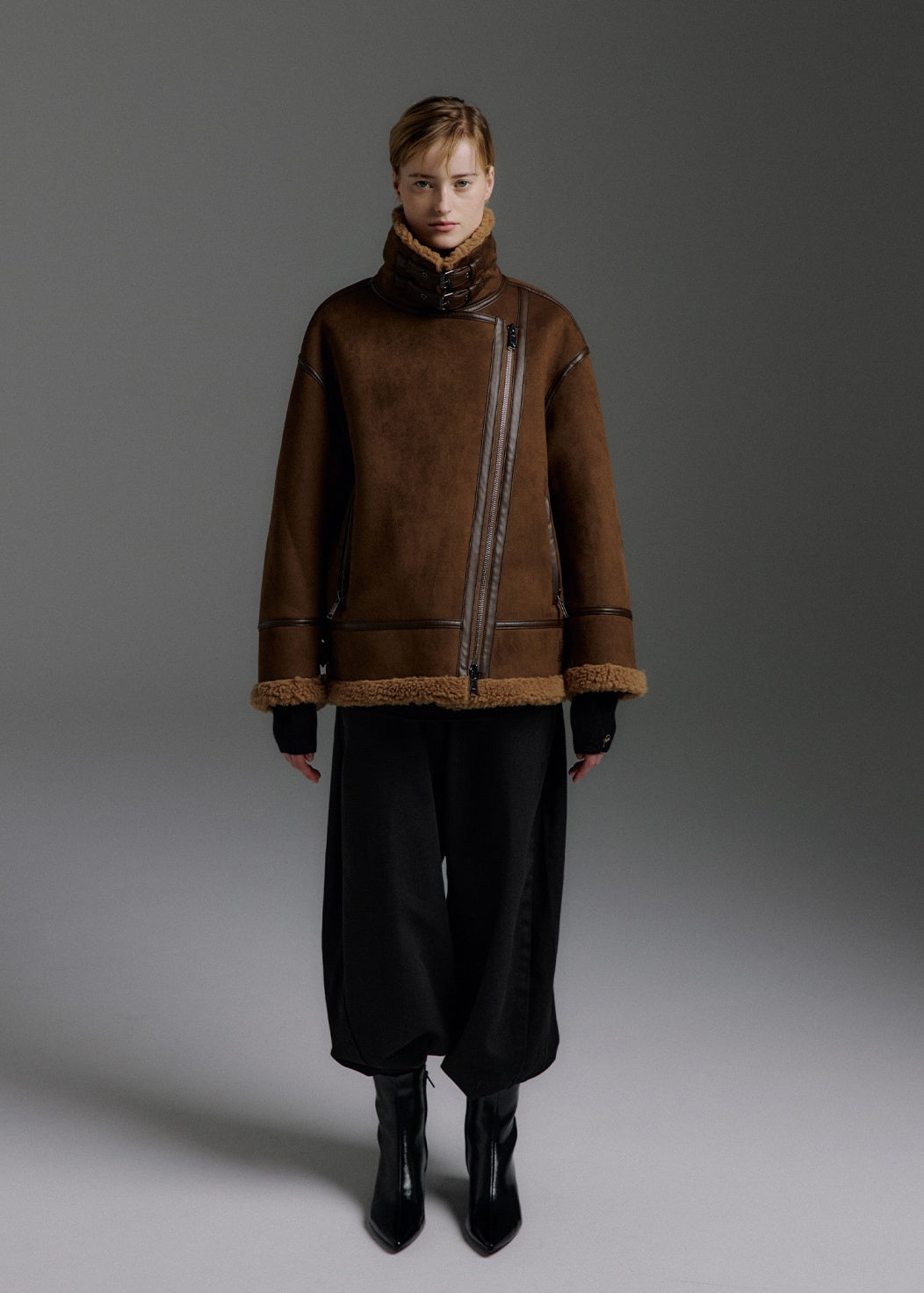 MoliOlli -  Velin Faux Suede Mustang Jacket