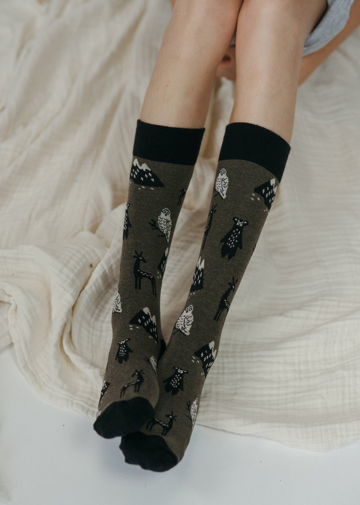 Pokoloko - Mountain Animals Pima Socks