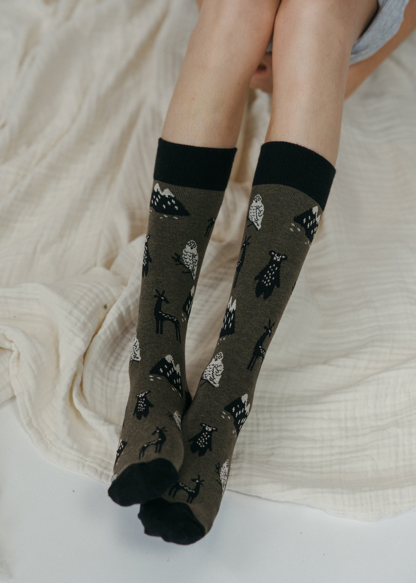 Pokoloko - Mountain Animals Pima Socks