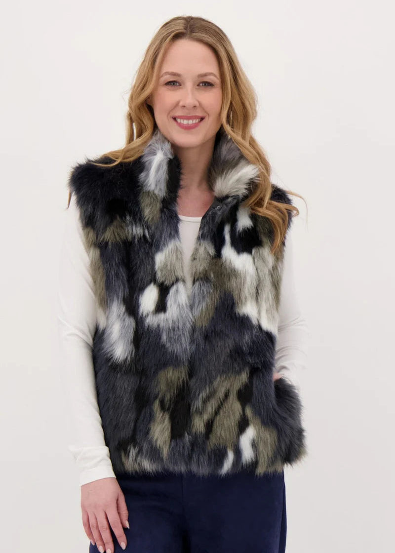 Gabby Isabella - Multicolour Faux Fur Vest - SALE