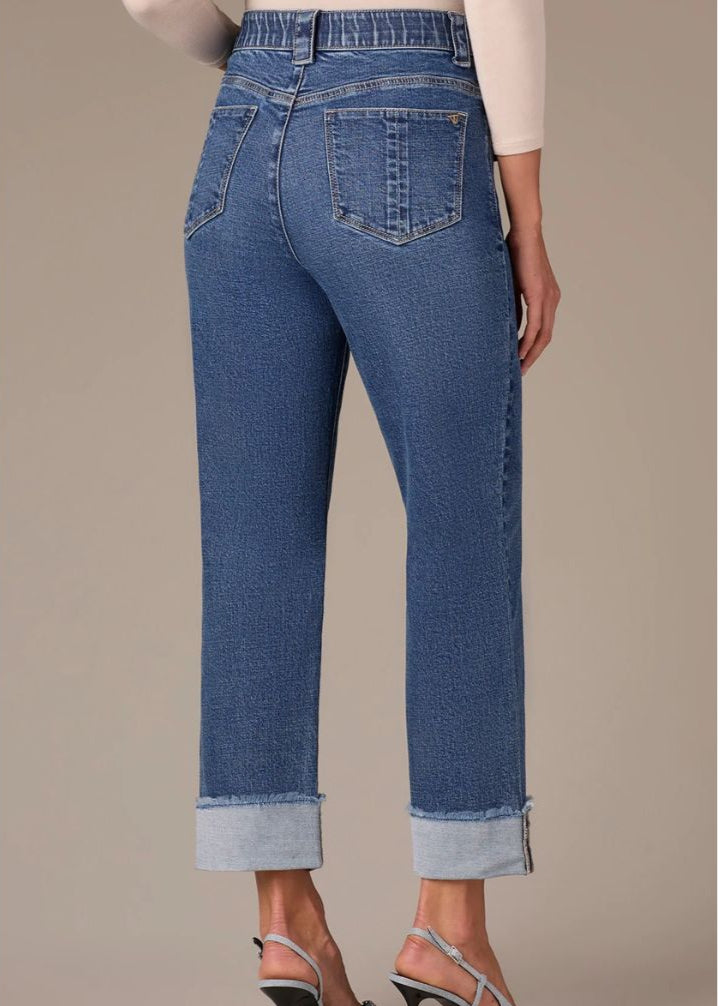 Wit & Wisdom - High Rise Clean Finish Fray Cuff Hem Boyfriend Jeans