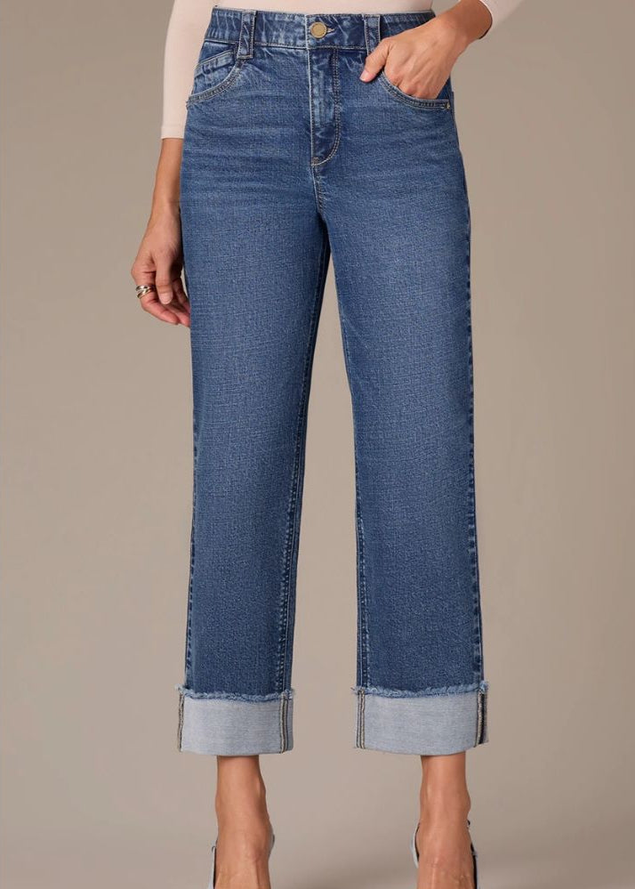 Wit & Wisdom - High Rise Clean Finish Fray Cuff Hem Boyfriend Jeans