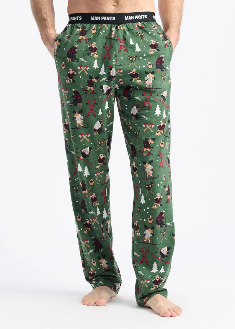 Little Blue House - Men's Pajama Pants - Winter in the Forest