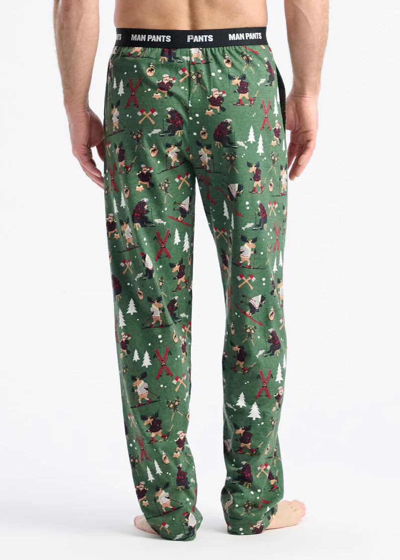 Little Blue House - Men's Pajama Pants - Winter in the Forest