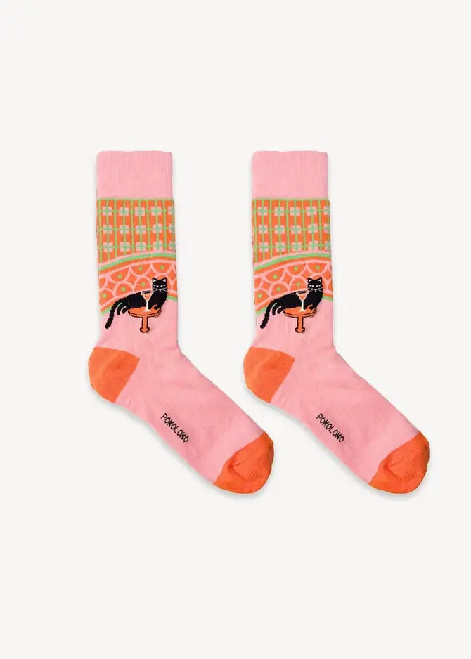 Pokoloko - Cocktail Cats Pima Socks